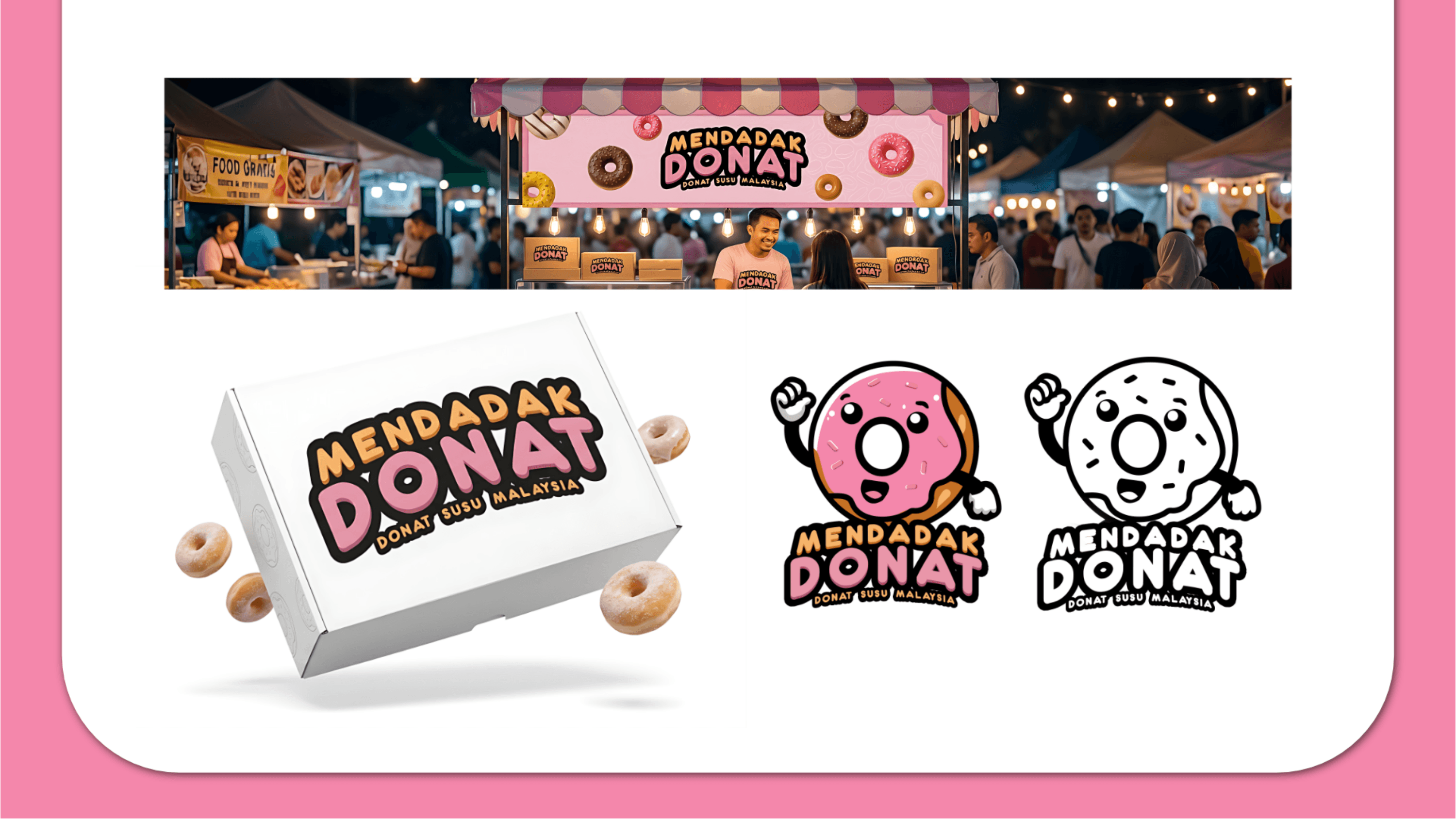 Visual Identity & Packaging Mendadak Donat