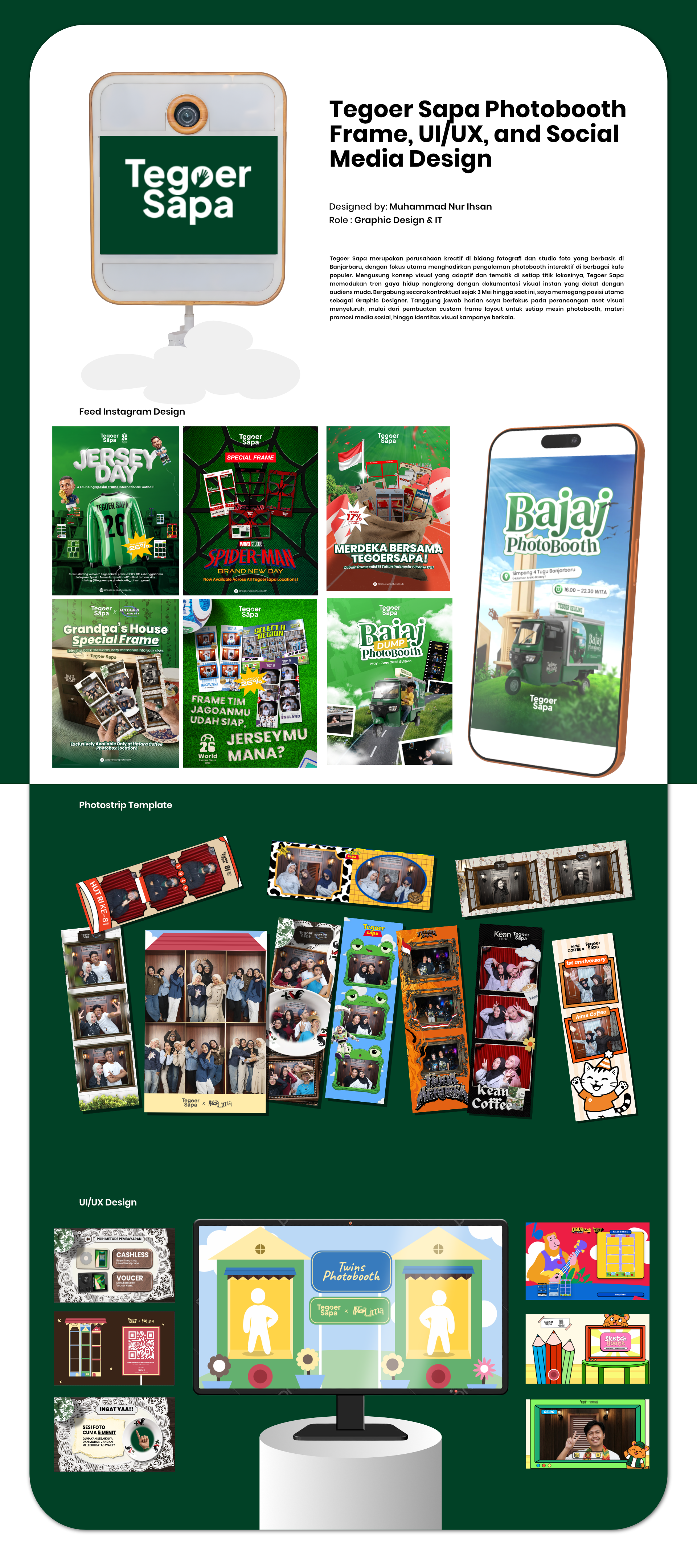 Tegoer Sapa Photobooth Frame, UI/UX, and Social Media Design
